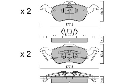 Комплект тормозных колодок (AISIN: BPFO-1006)